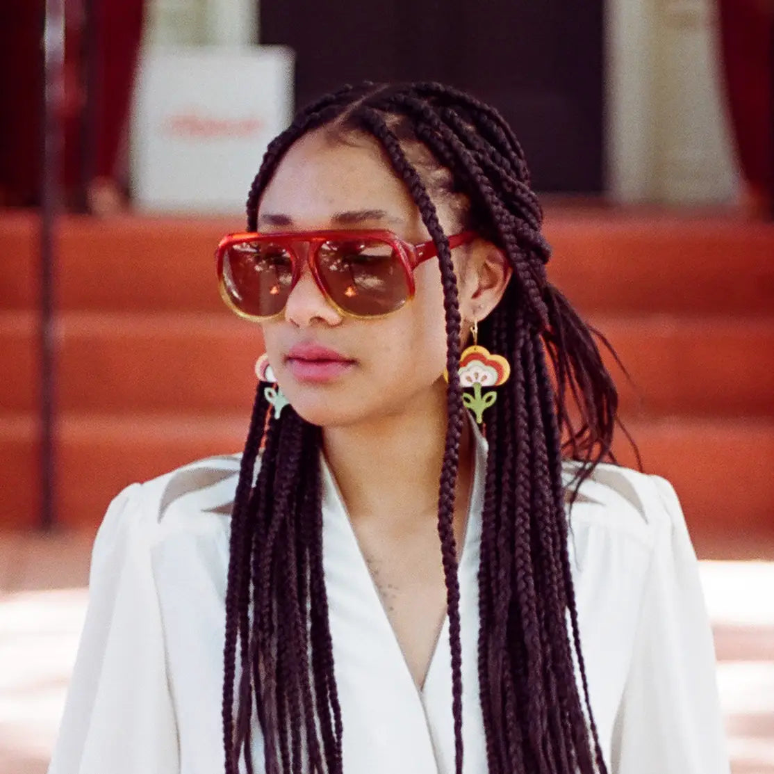 70s Tulip Hoops from LE CHIC MIAMI