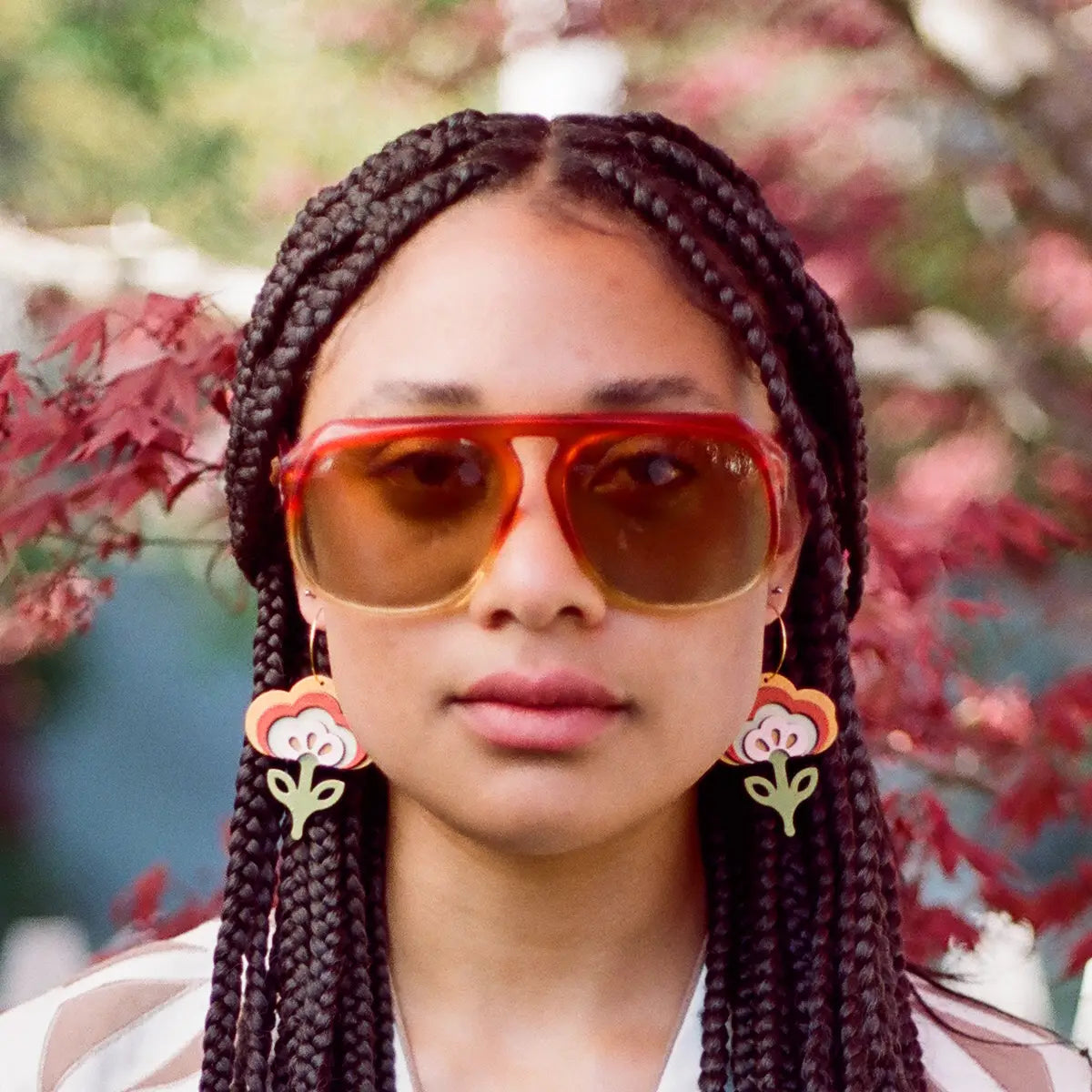 70s Tulip Hoops from LE CHIC MIAMI