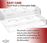 Acrylic Bottle Holder, Coffee Syrup Rack Display Case | 2-Tiered 6 Bottle | Wine Bar Bottle Rack, Clear Shelf Rack for Kitchen, Countertop, Fridge Pantry Storage Organizer - Wine, Soda, Cans, Liquor from The Wine Savant
