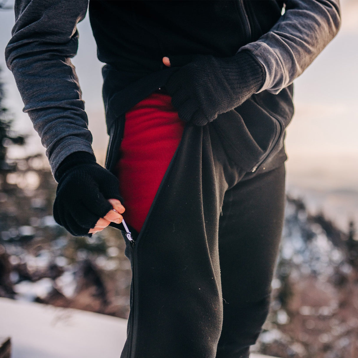 Heavyweight - Chugach Men's Zip-Off 3/4 Bottoms 100% Merino Wool from Minus33 Merino Wool Clothing