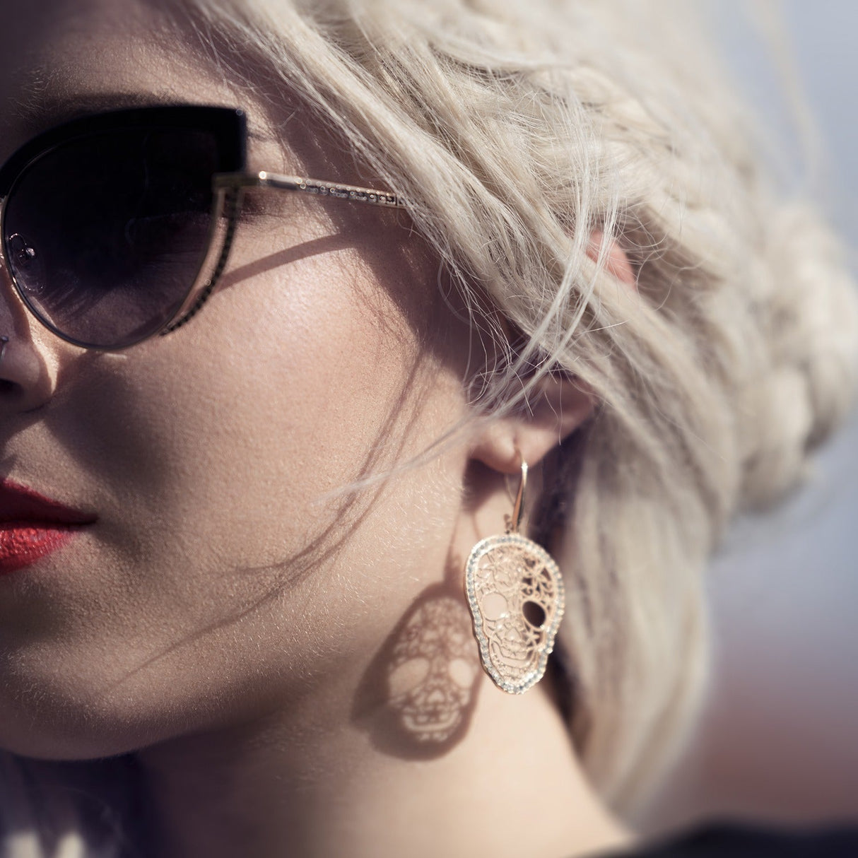Sugar Skull Drop Earrings from Zapps Clothing