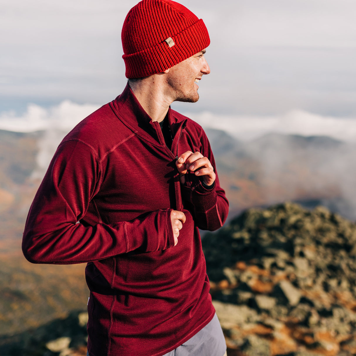 Midweight - Isolation Men's 1/4 Zip 100% Merino Wool from Minus33 Merino Wool Clothing