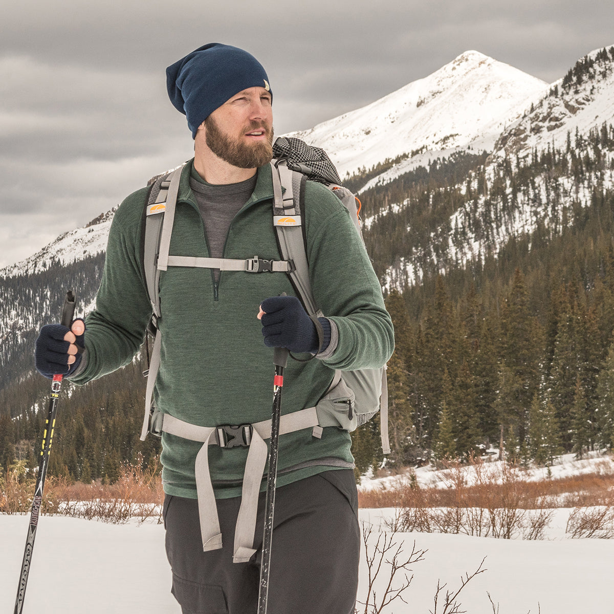 Midweight - Isolation Men's 1/4 Zip 100% Merino Wool from Minus33 Merino Wool Clothing