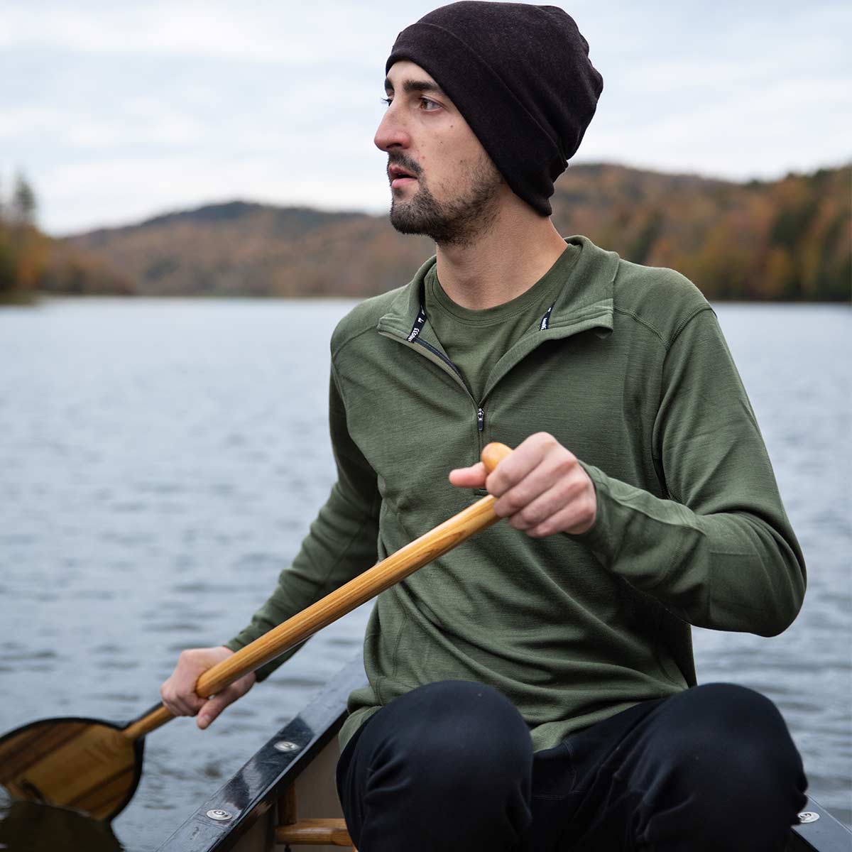 Midweight - Isolation Men's 1/4 Zip 100% Merino Wool from Minus33 Merino Wool Clothing