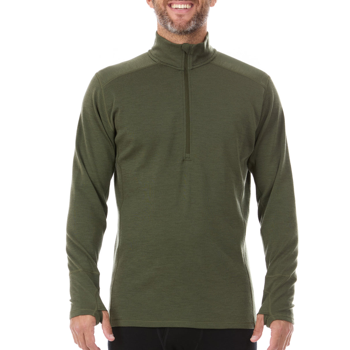 Midweight - Isolation Men's 1/4 Zip 100% Merino Wool from Minus33 Merino Wool Clothing