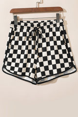 Checkered Drawstring Casual Shorts from Threaded Pear