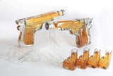 Pistol Whiskey Gun Decanter & Pistol Shot Glasses Set - Comes with A large Carrying Case - Drinking Party Accessories, Great Gift from The Wine Savant