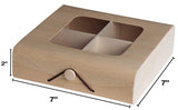 Wooden Candy Gift Box 4 Pack 7''X7''X2'' from Hammont