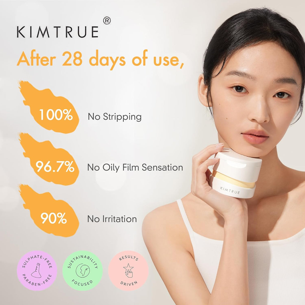 Kimtrue - 3rd-Generation Makeup Meltaway Cleansing Balm, Hydrating Makeup Melting Balm with Plant-Based Ingredients, Makeup Balm Remover for Waterproof Makeup, Makeup Removing Balm 3.38 oz From Kimtrue