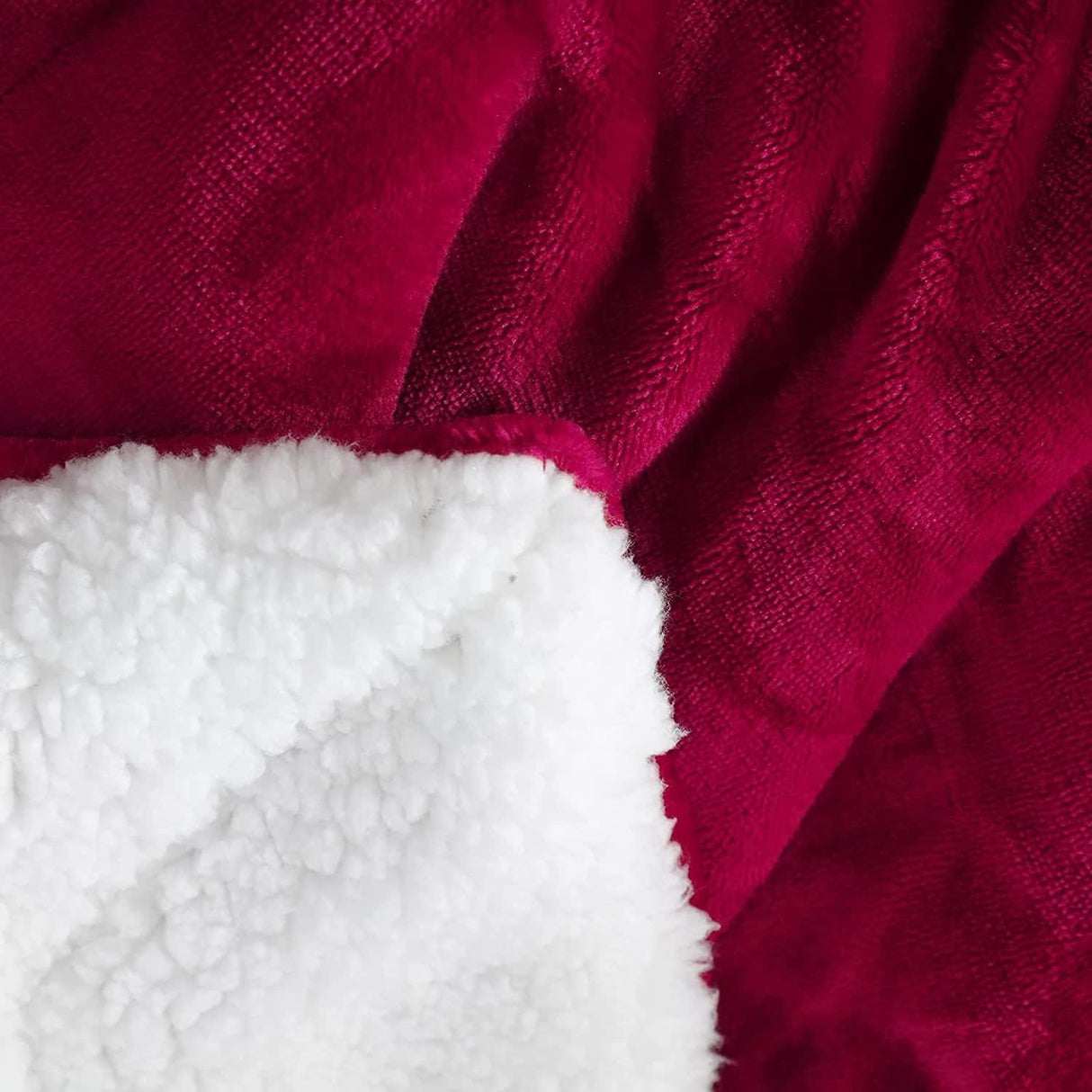 Tache Holiday Red Microfleece with Sherpa Back Throw Blanket (HRDMF) from Tache Home Fashion