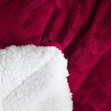 Tache Holiday Red Microfleece with Sherpa Back Throw Blanket (HRDMF) from Tache Home Fashion