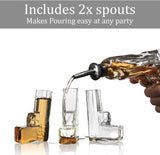 Pistol Whiskey Gun Decanter & Pistol Shot Glasses Set - Comes with A large Carrying Case - Drinking Party Accessories, Great Gift from The Wine Savant
