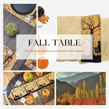 DaDalogy Autumn Birds Family Gathering Woven Tapestry Dining Table Runner (18198) from DaDalogy Bedding Collection