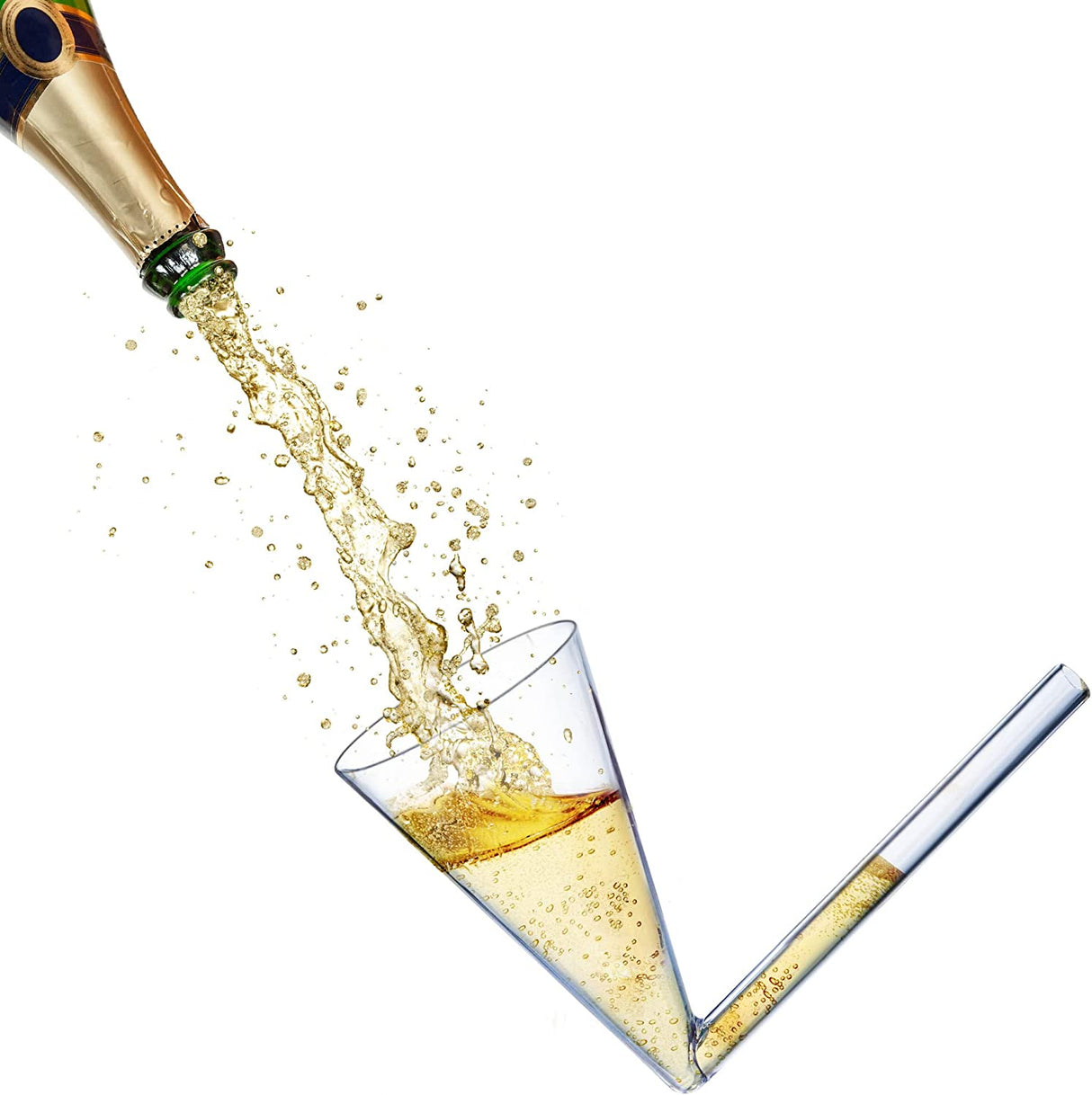 Champagne Shooter - Chug Flutes Guzzler Glasses Unique Gifts for Bachelorette Party Favors & White Elephant Gifts, Drinking Games - Bubbly Champagnes Prosecco & More Bong Style, Reusable Acrylic 6pk from The Wine Savant