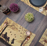 DaDalogy Autumn Birds Family Gathering Woven Tapestry Dining Table Runner (18198) from DaDalogy Bedding Collection