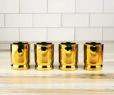 The Wine Savant 50 Caliber Bullet Shot Glasses Set - Set of 4 - Each holds 2 Ounces - Tactical Bullet Casings Shot Glasses from The Wine Savant