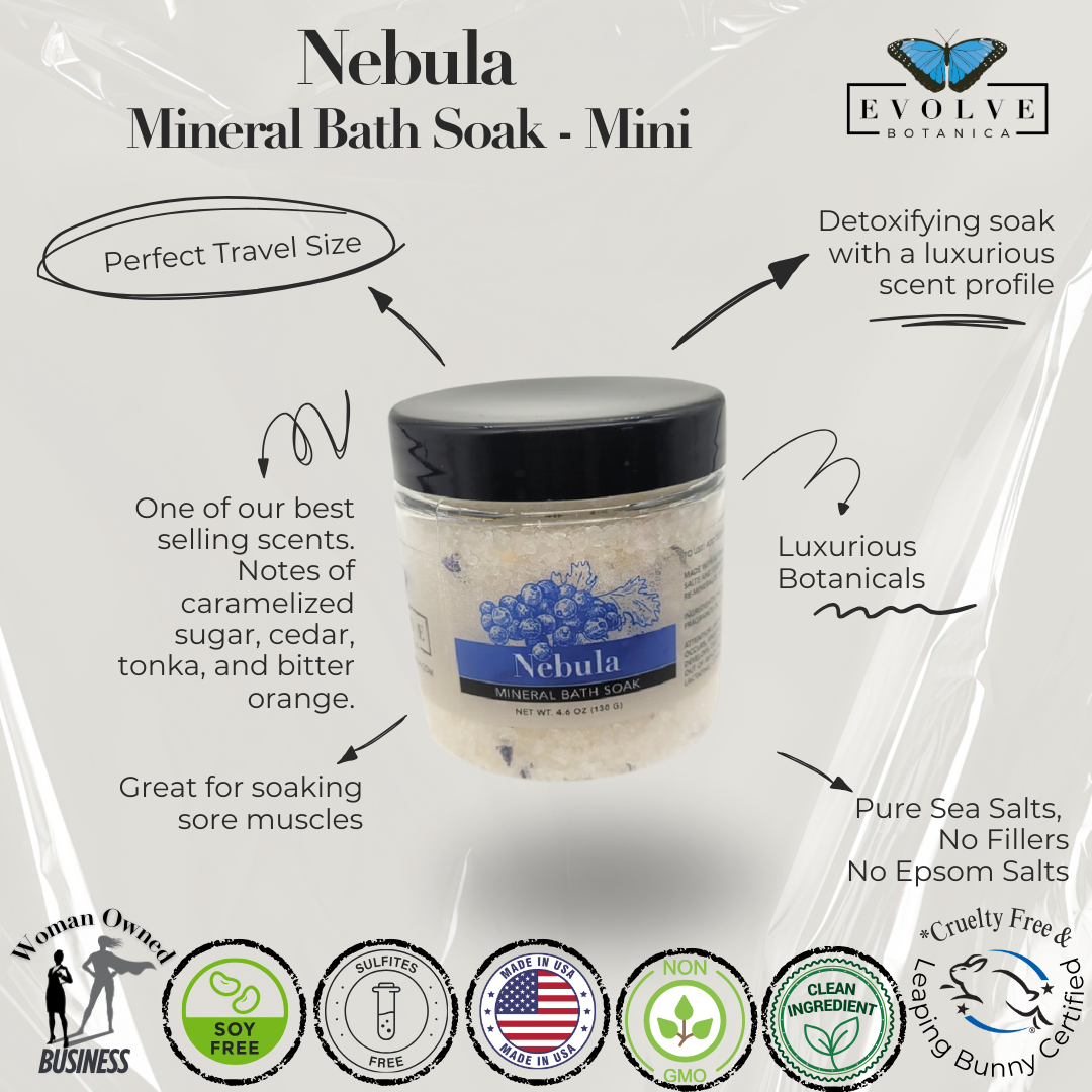Mineral Soak - Nebula (Bath Salt) Mini from Evolve Botanica