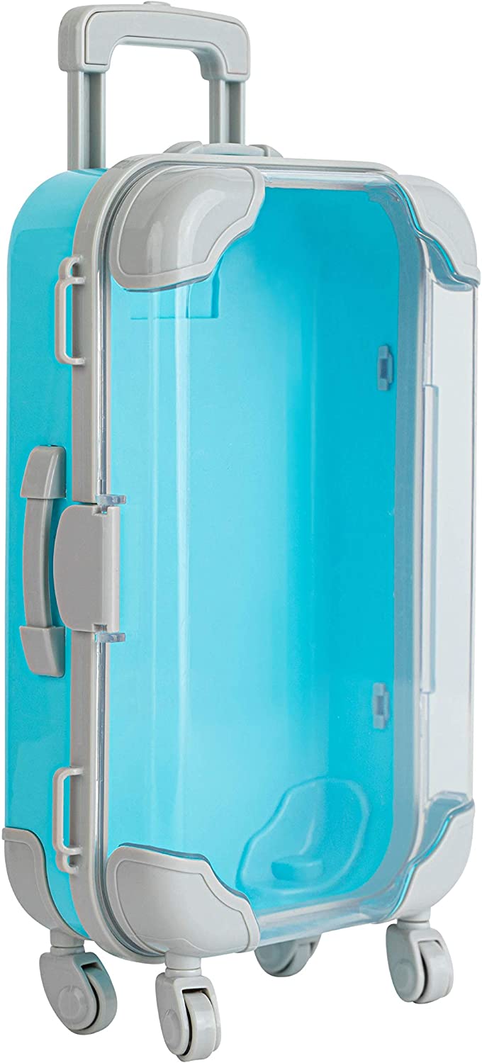 Blue Plastic Suitcase Candy Box 3 Pack 7.5"x5"x2.5" from Hammont
