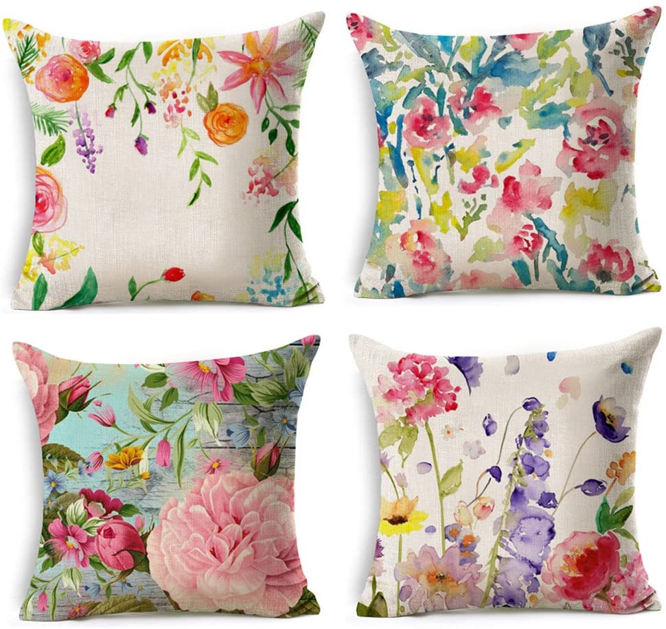 Iridescent Flowers Cushion Cover from Moderny