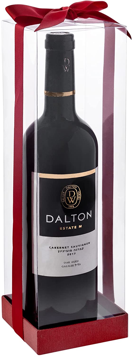 Clear Wine Bottle Gift Boxes 6 Pack With Base Lid & Ribbon Maroon 3.5X3.5 X12.75 from Hammont