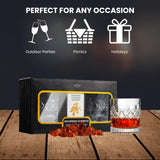 Bourbon Gummy Gift Set & Two Whiskey Glasses - Includes Bourbon Flavored Candy Bears & 2 Crystal Lowball Glassware - Gift for Whisky, Scotch Lovers, Him, Dad, or Husband, Tasting Set for Holiday from The Wine Savant