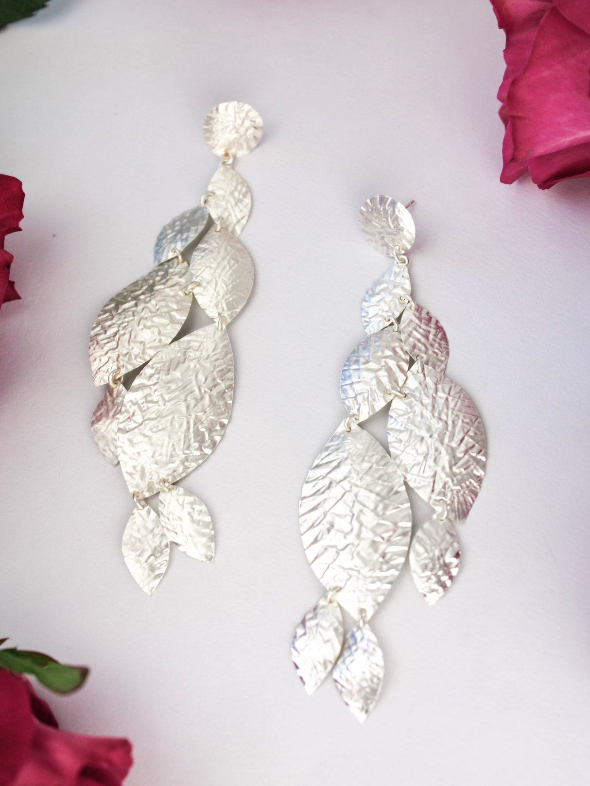 Cascading Leaf Statement Earrings from Ash & Rose