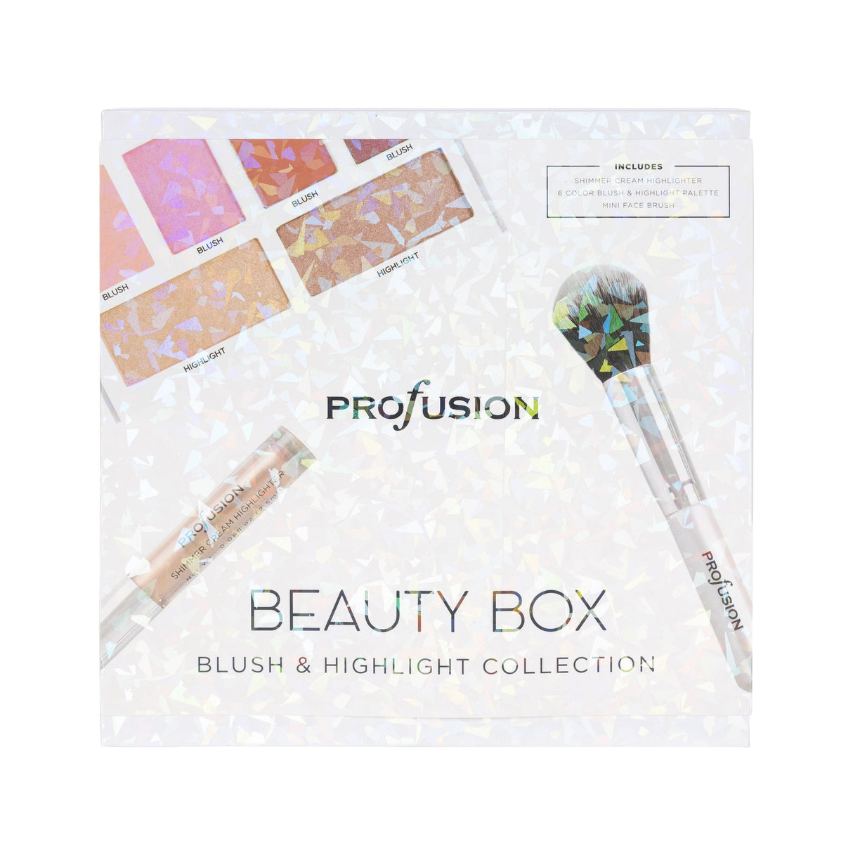 White Crystals Cheek Collection Box from Profusion Cosmetics