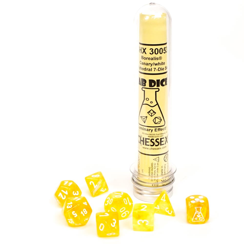CHESSEX: POLYHEDRAL LAB DICE DICE SETS From PunkOuter Games