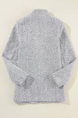 Aitana Lapel Collar Long Jacket with Pocket from Threaded Pear