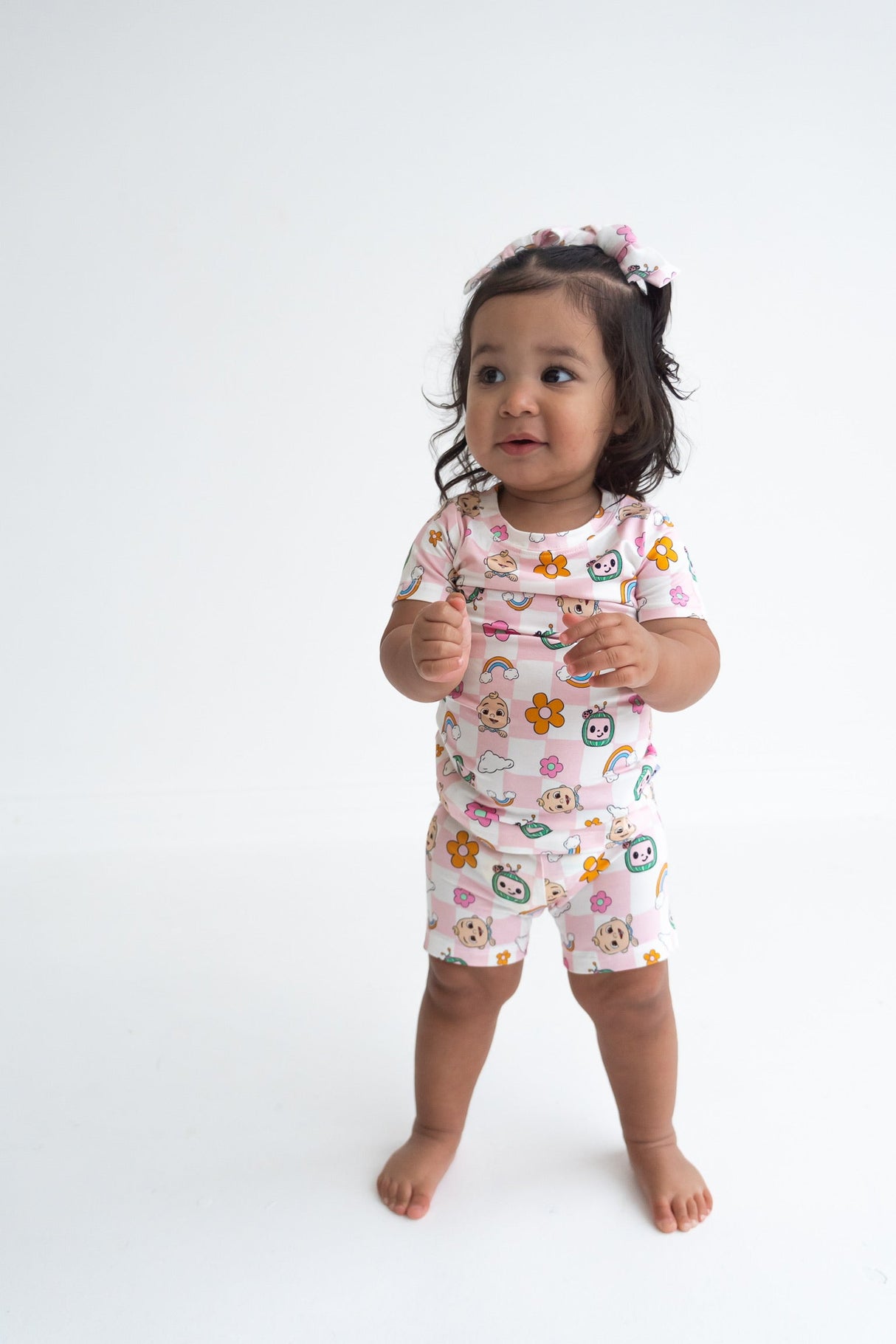 Dream Big Little Co x CoComelon JJ RAINBOW CHECKERS DREAM SHORT SET from DREAM BIG LITTLE CO