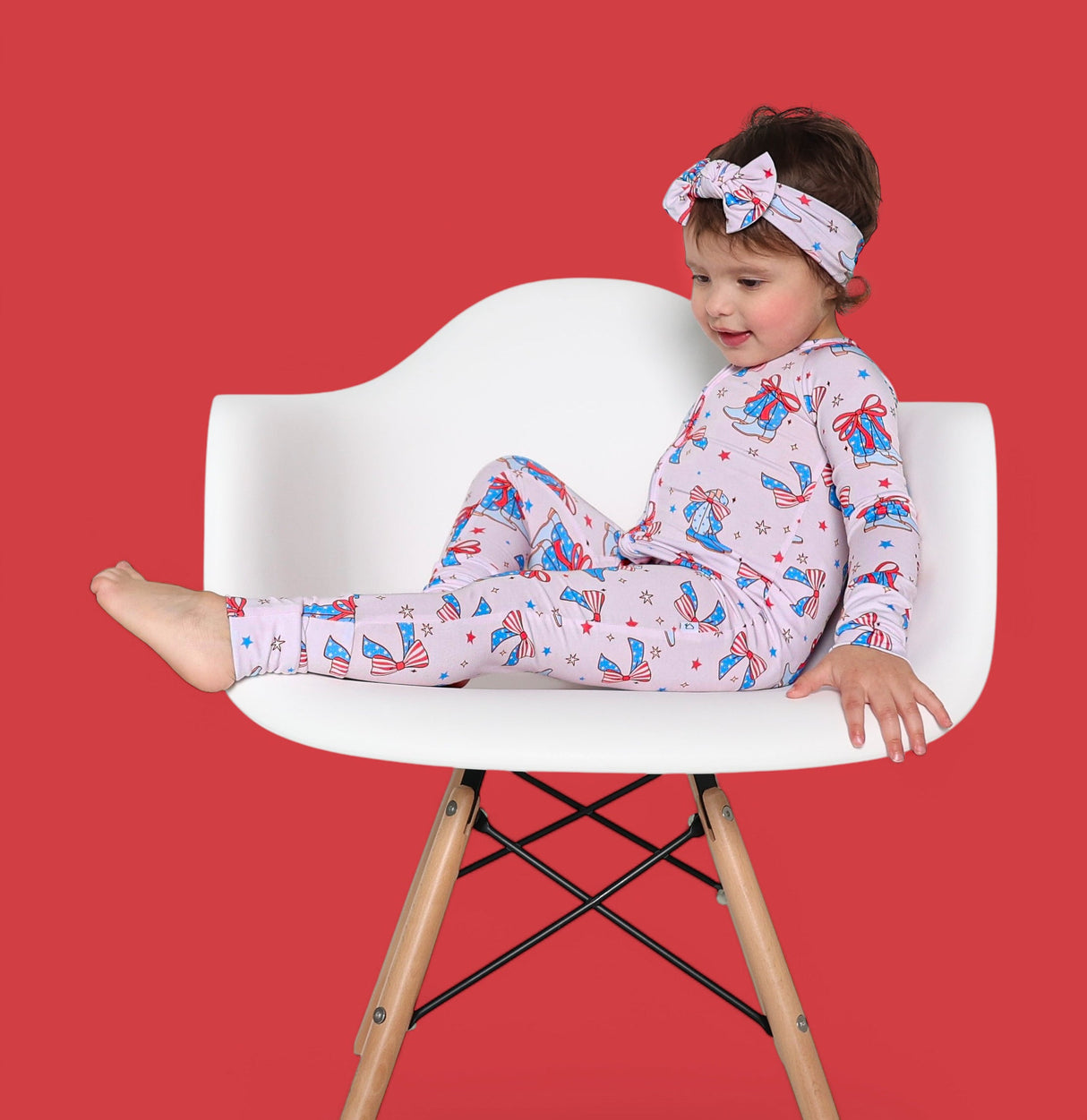 USA BOOTS N' BOWS DREAM ROMPER from DREAM BIG LITTLE CO