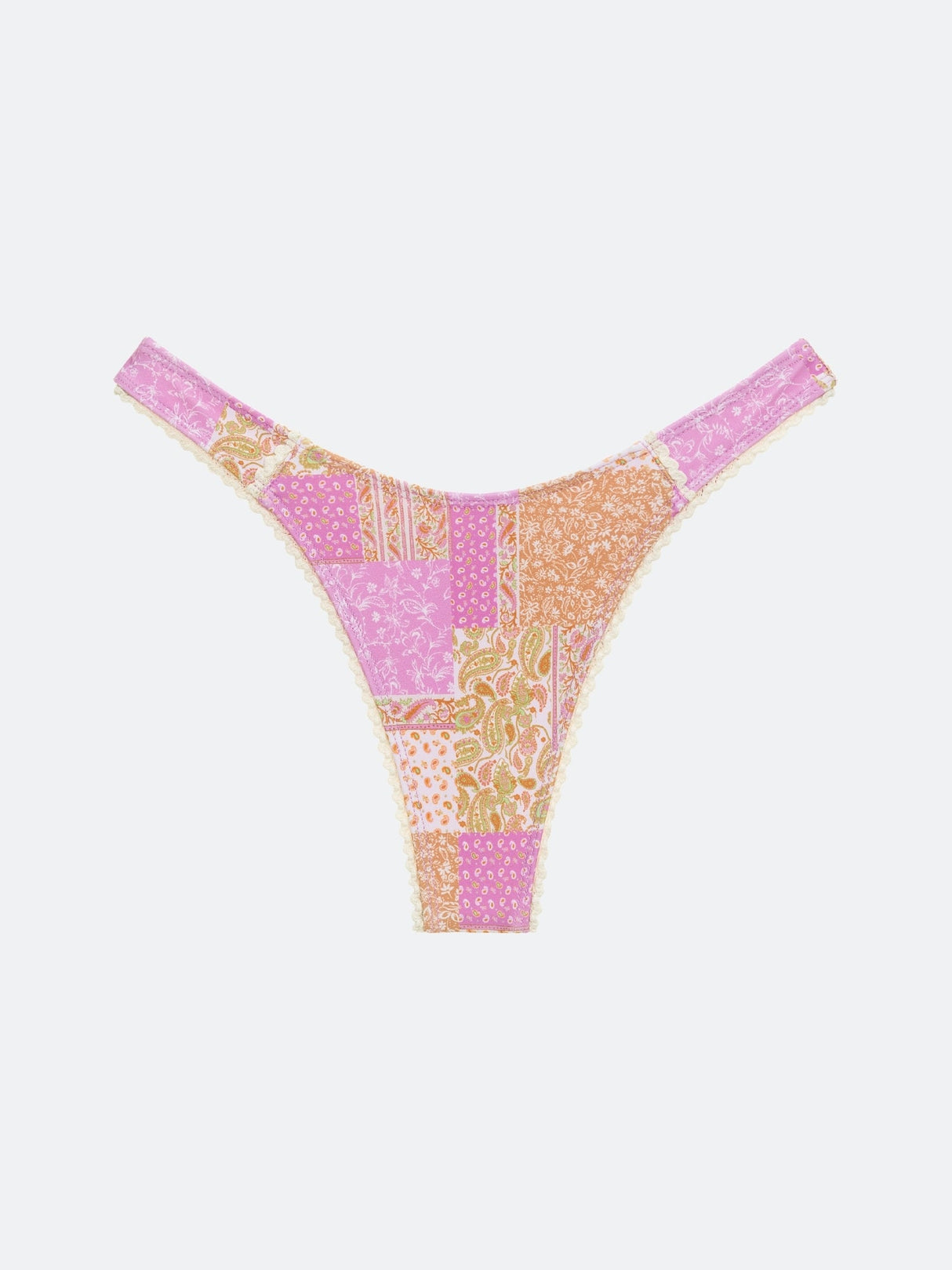 NANTUCKET BIKINI BOTTOM - PINK PAISLEY from ELYSIIAN