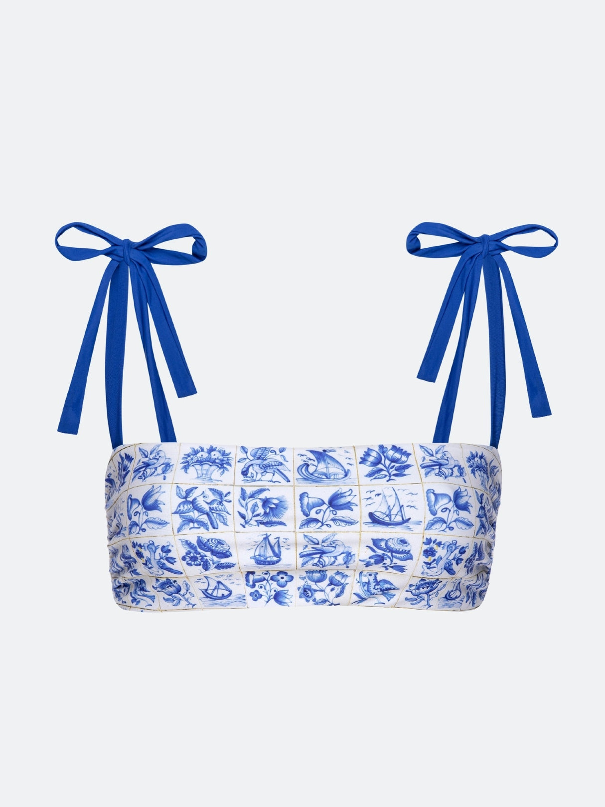 MADAKET BIKINI TOP - BLUE TILE From ELYSIIAN