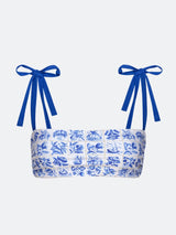 MADAKET BIKINI TOP - BLUE TILE From ELYSIIAN