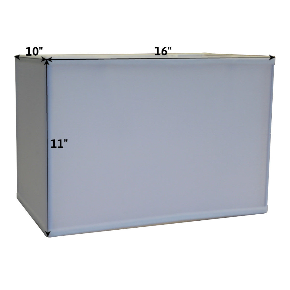 Rectangular 16"W x 11"H Drum Lampshade Softback White From LampsUSA