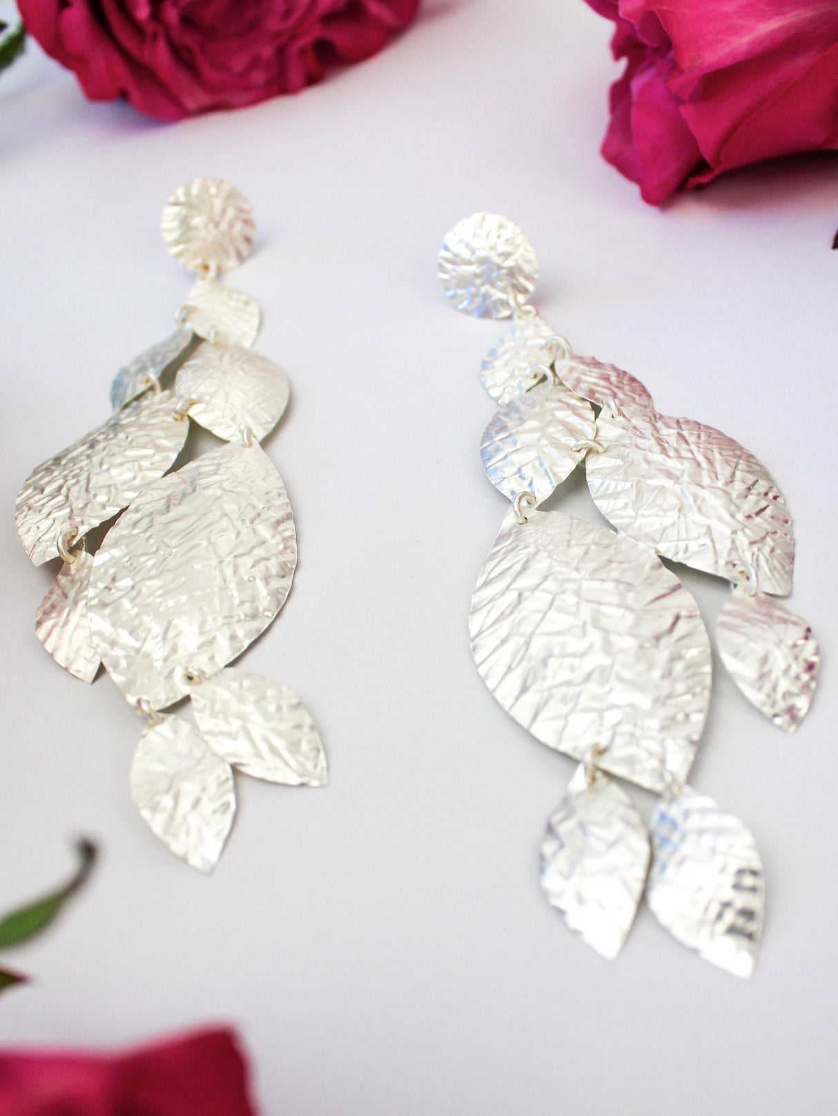 Cascading Leaf Statement Earrings from Ash & Rose