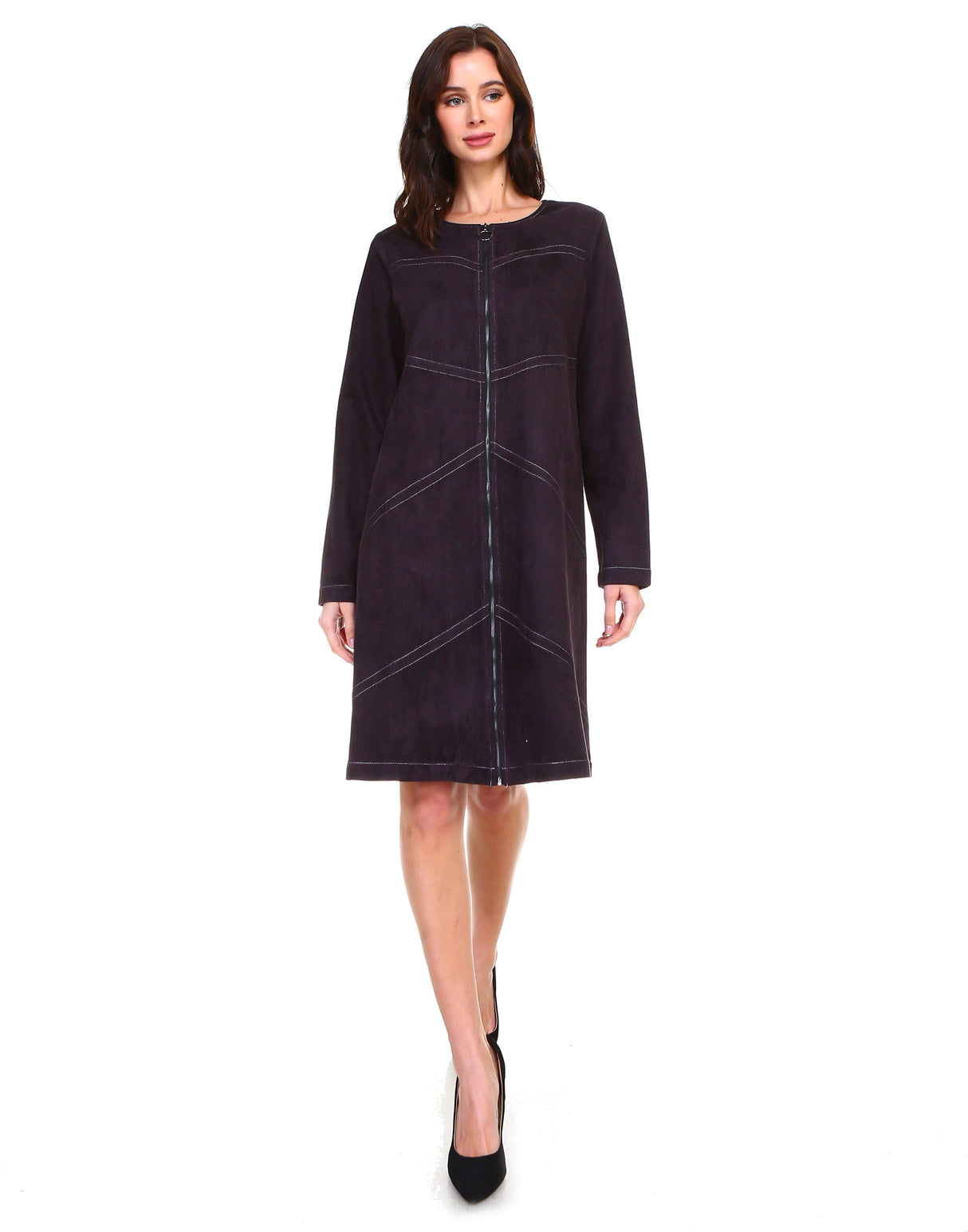 Amira Stretch Suede Dress / Jacket from Joh Apparel