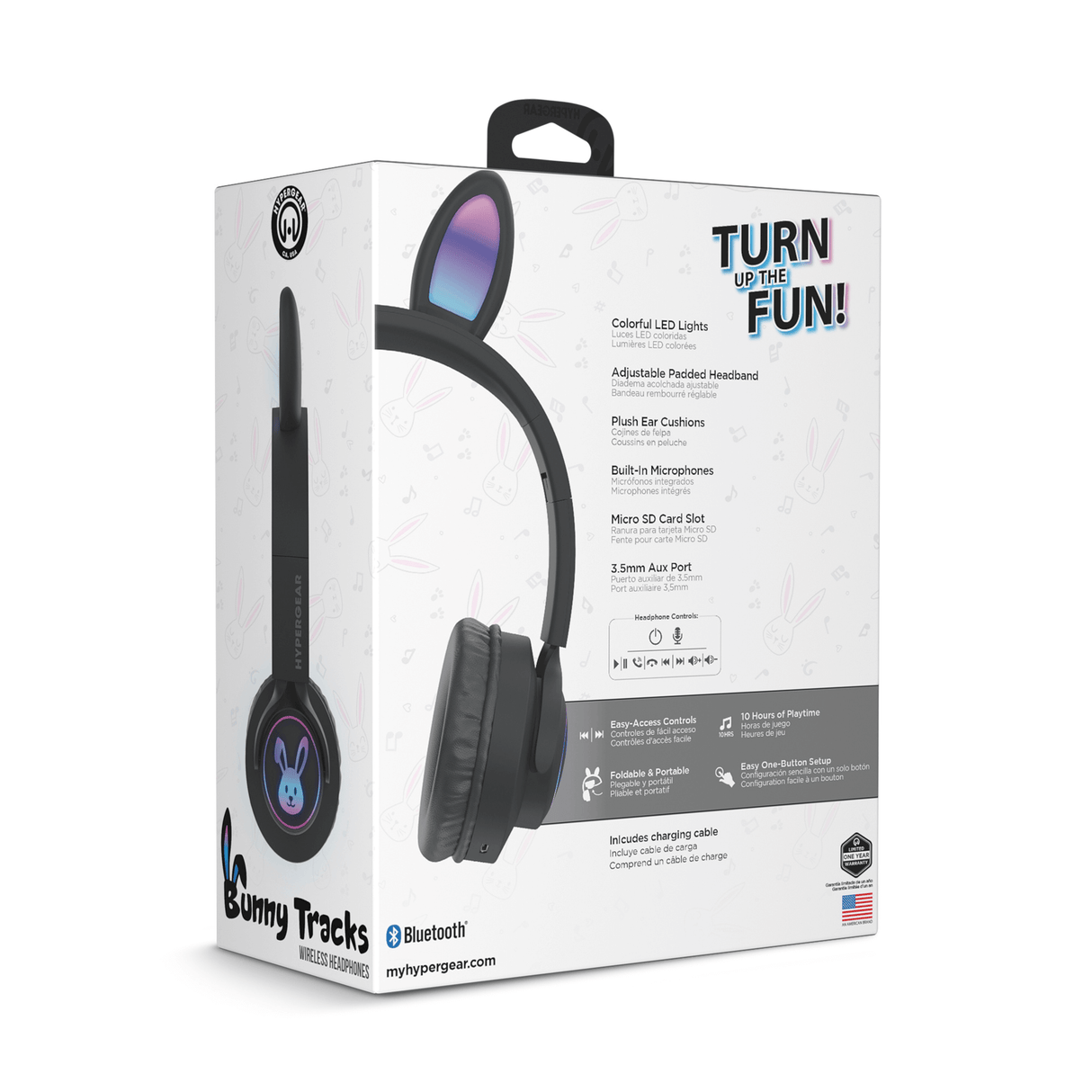 HyperGear Bunny Tracks Wireless Light-Up Headphones from Jupiter Gear Home