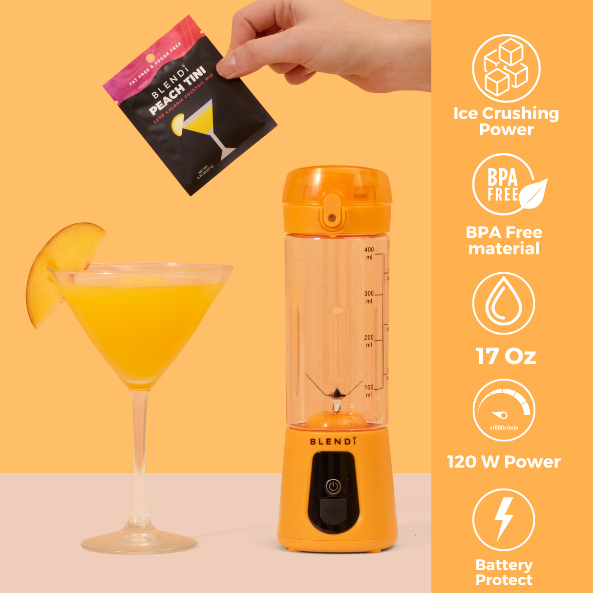Pro+ Ice Crushing Portable Blender (17oz) from BLENDi