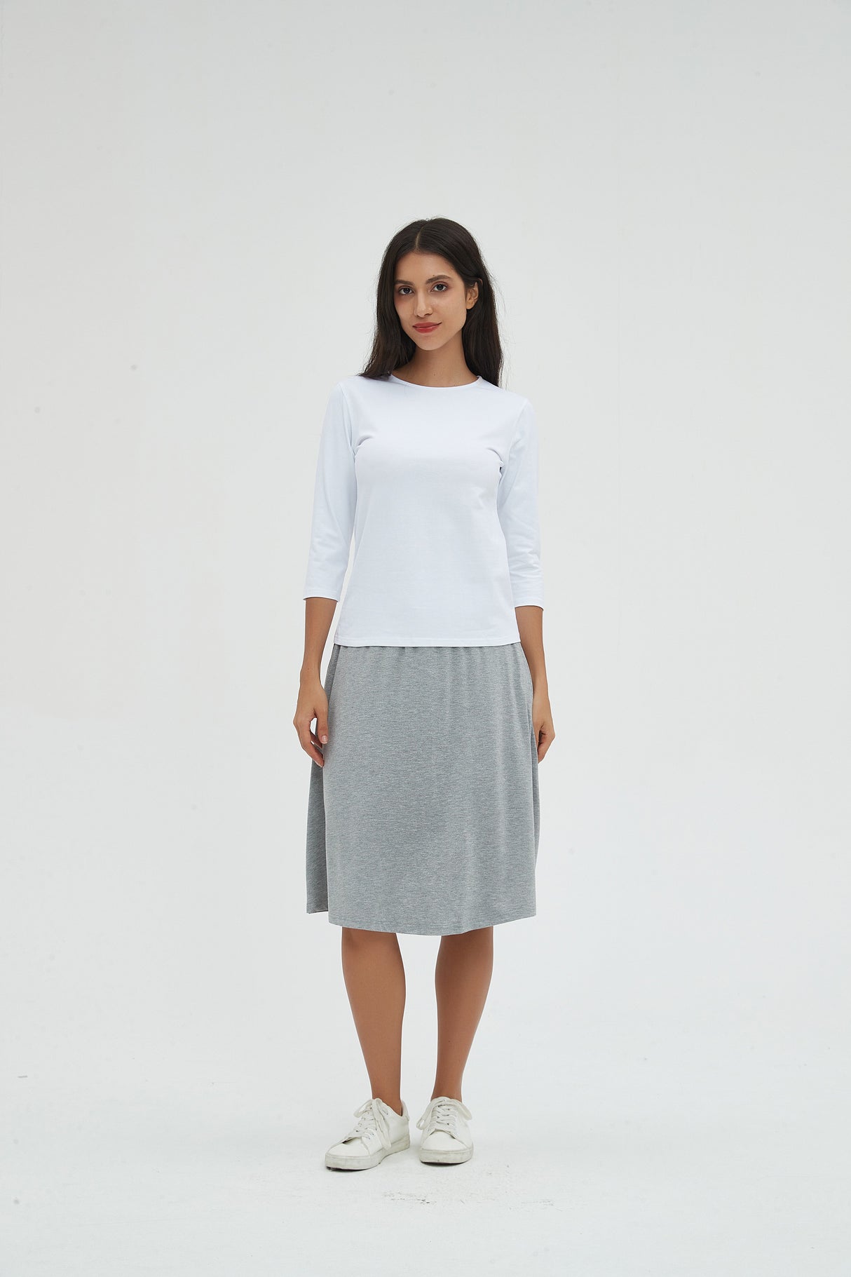MM SWAY SKIRT - HEATHER GREY From Mia Mod