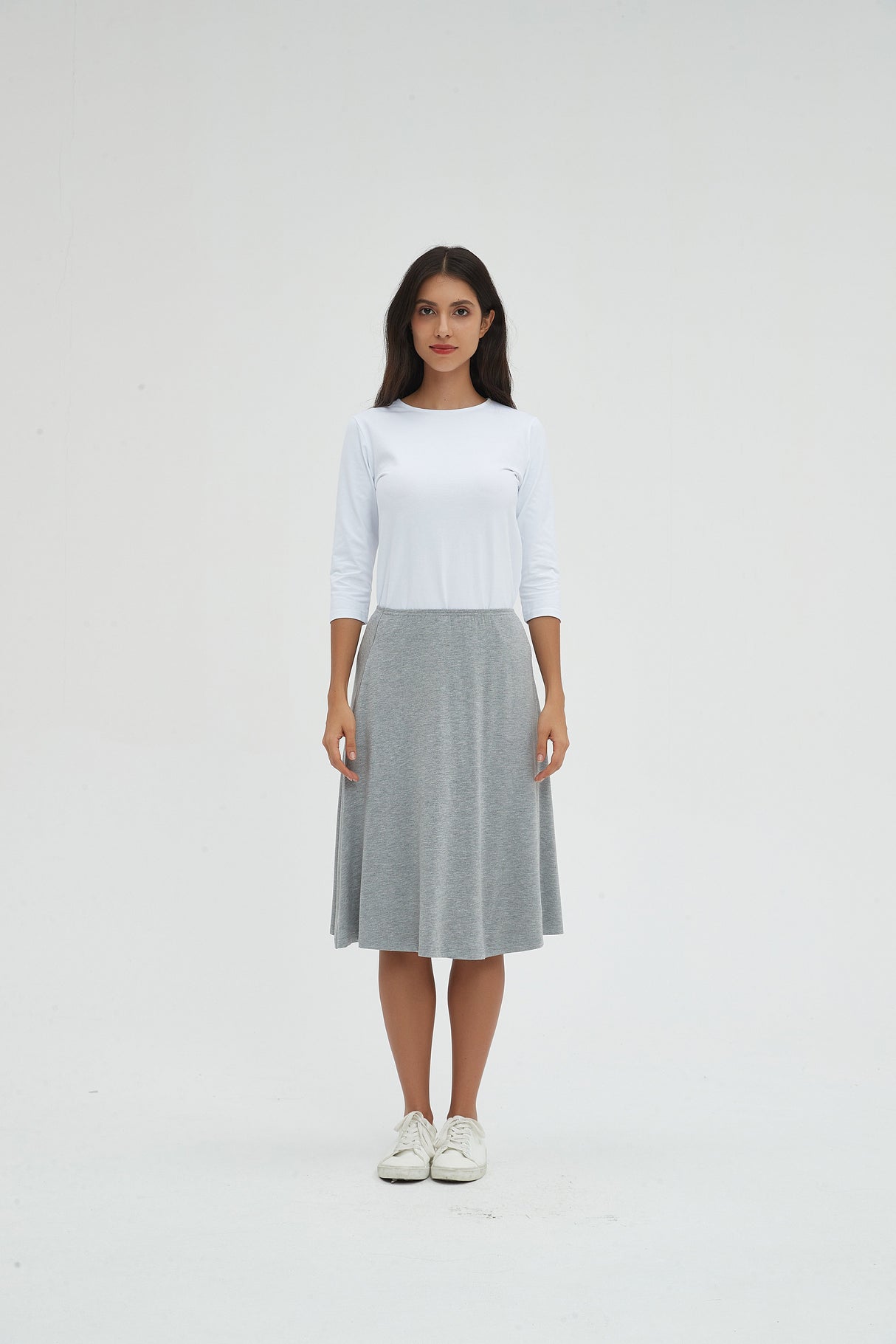 MM SWAY SKIRT - HEATHER GREY From Mia Mod