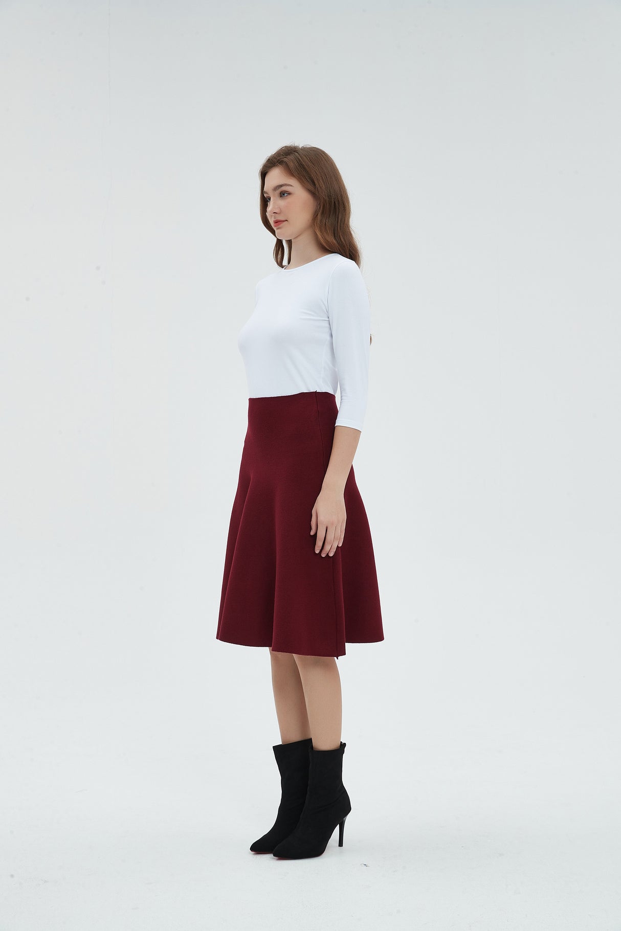 AMAZING  MM SKIRT - MAROON 2.0 From Mia Mod