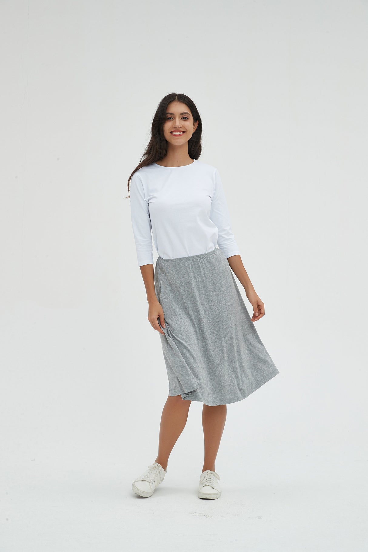 MM SWAY SKIRT - HEATHER GREY From Mia Mod