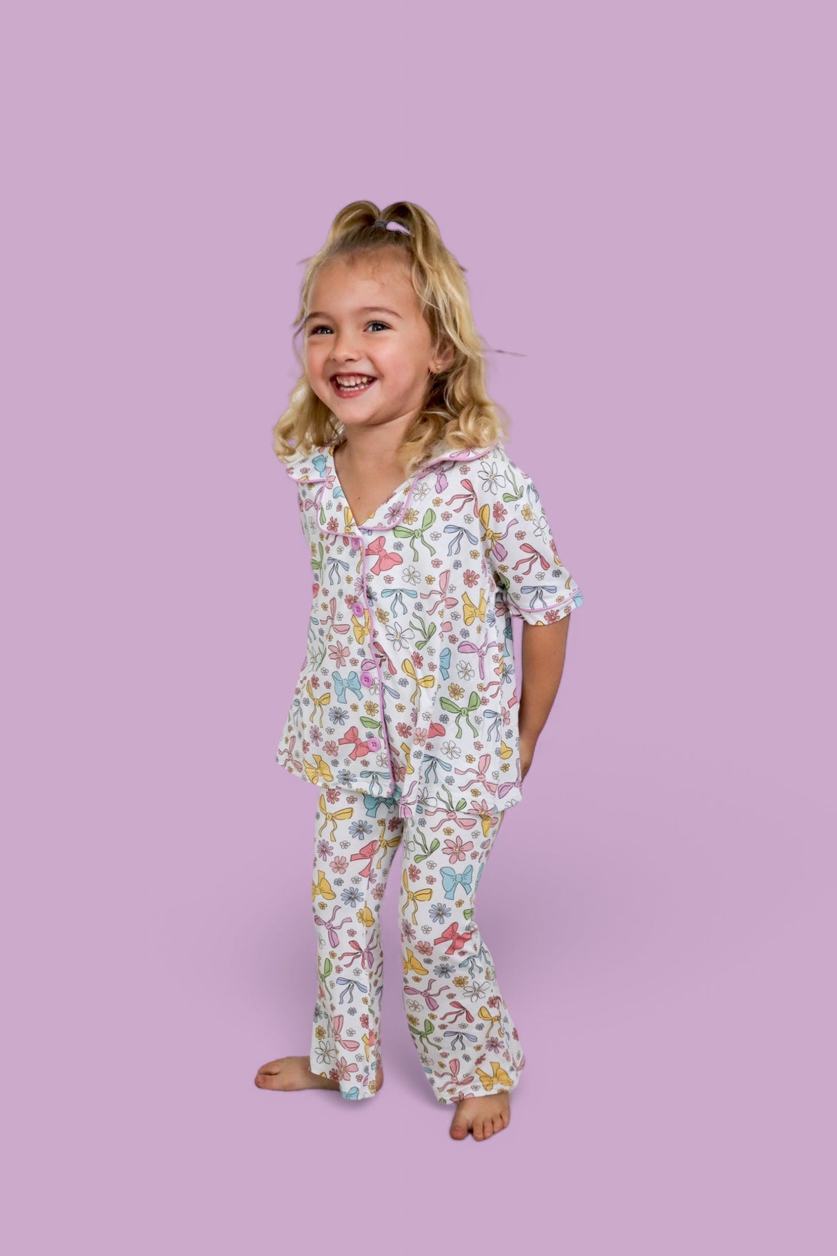 BOW GARDEN DREAM GIRL'S FLARE SET from DREAM BIG LITTLE CO