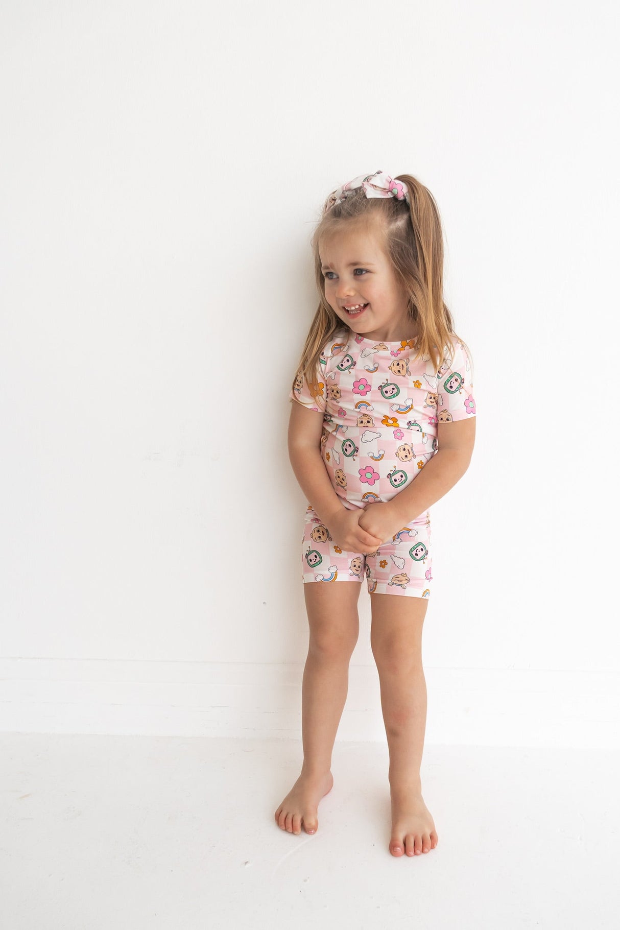 Dream Big Little Co x CoComelon JJ RAINBOW CHECKERS DREAM SHORT SET from DREAM BIG LITTLE CO