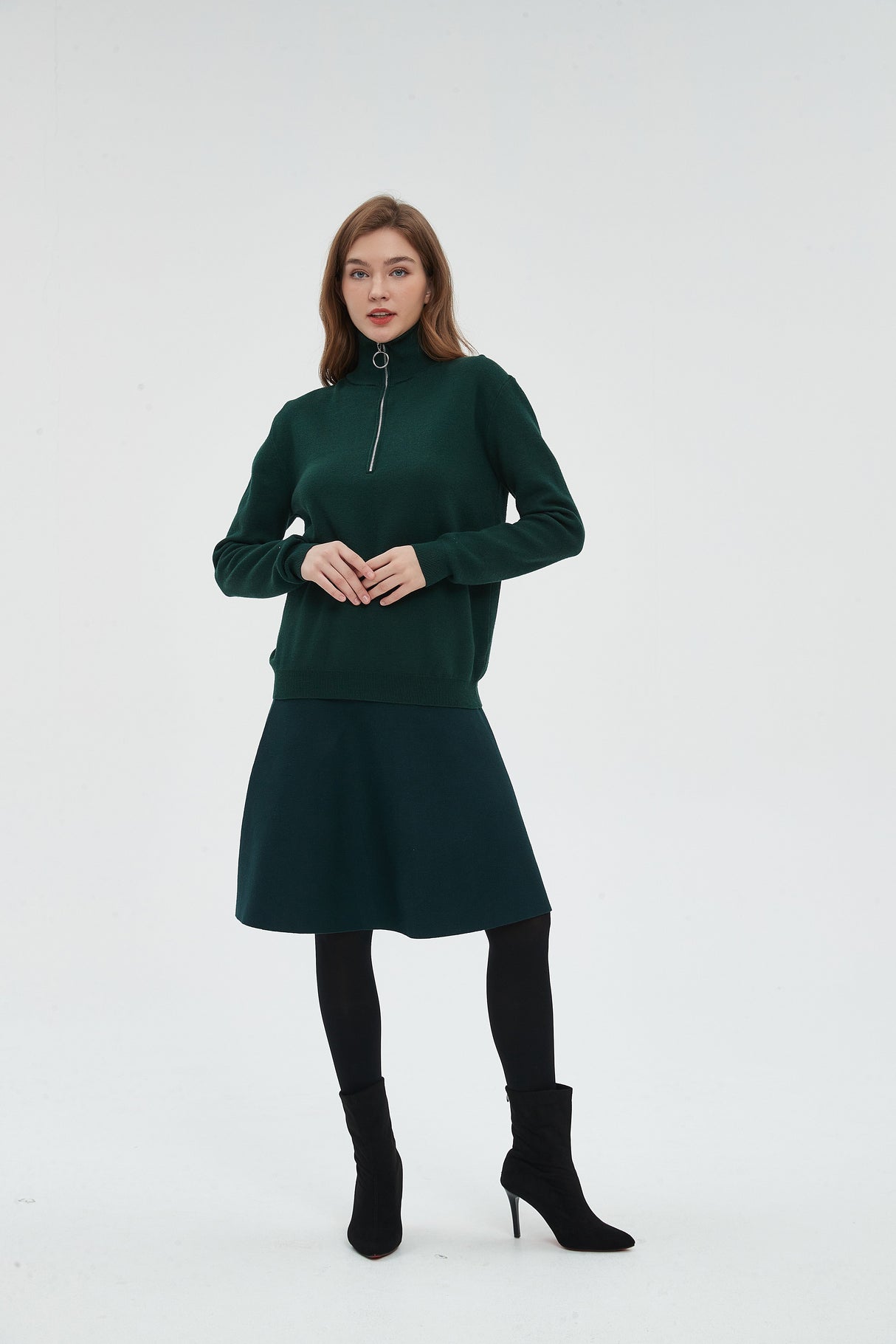 AMAZING  MM SKIRT - HUNTER GREEN From Mia Mod