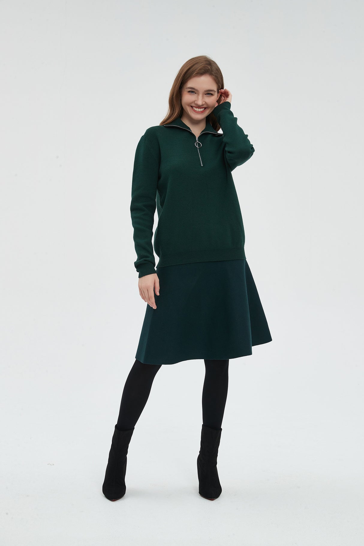 AMAZING  MM SKIRT - HUNTER GREEN From Mia Mod