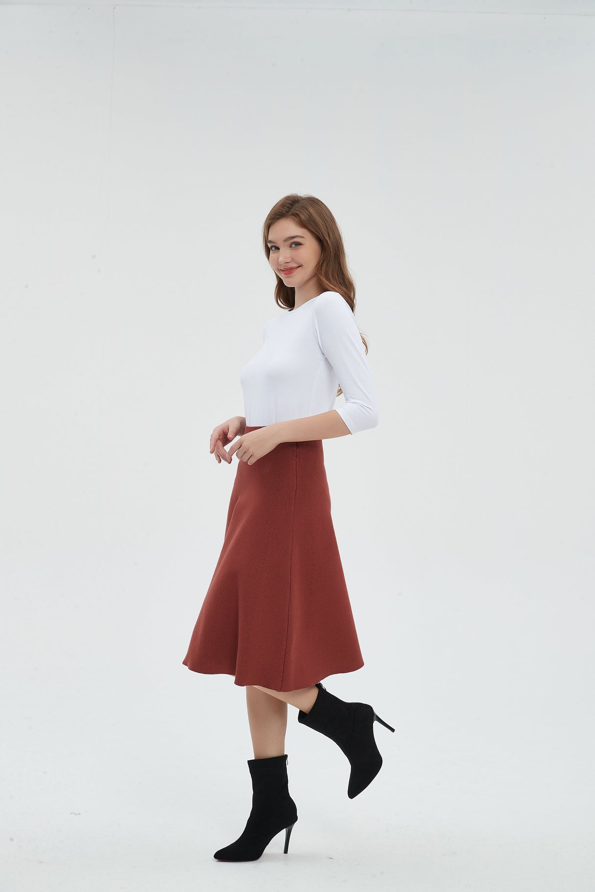 AMAZING  MM SKIRT - RUST From Mia Mod