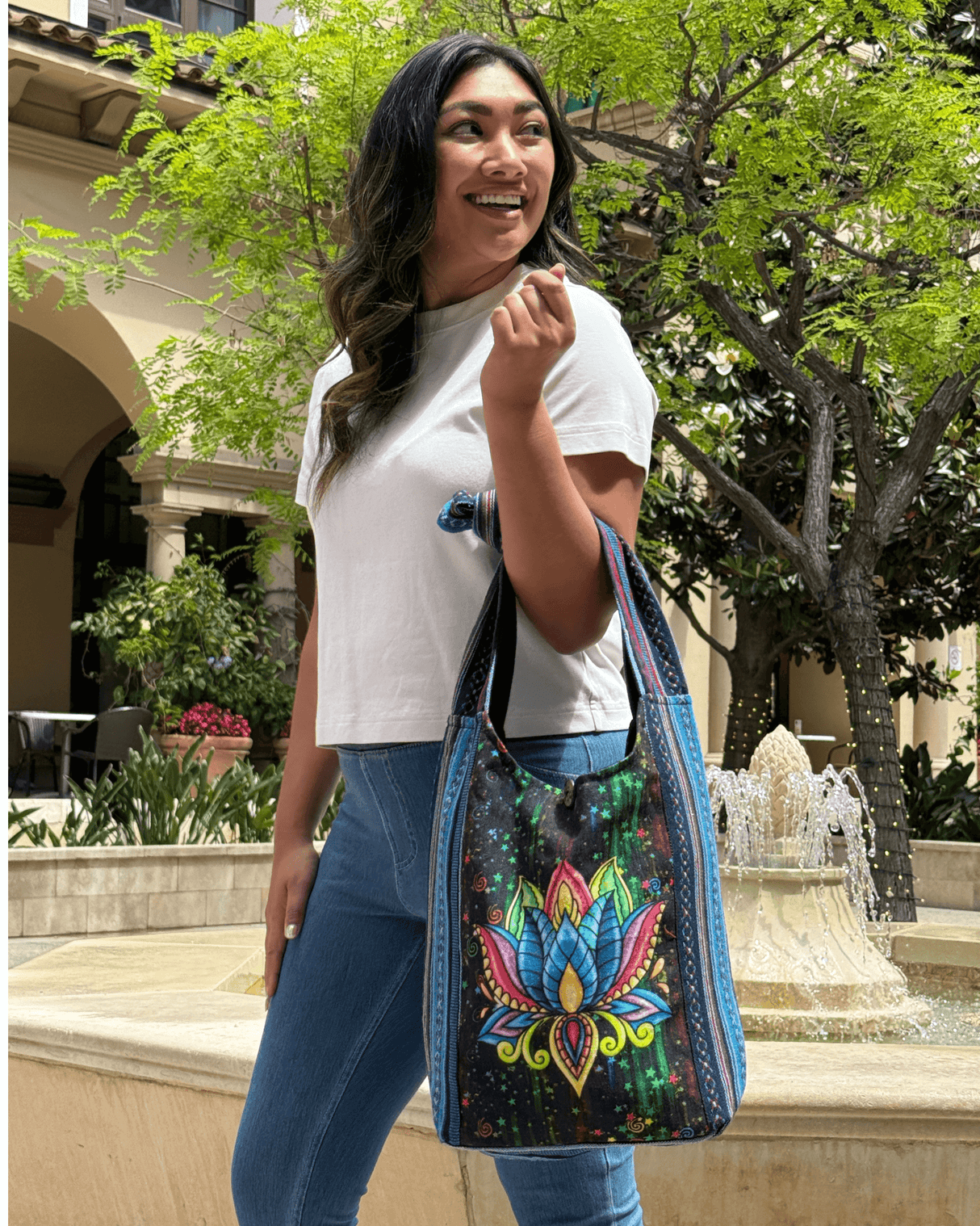 Kathmandu Collection Lotus Handmade Hobo Bag from Jupiter Gear