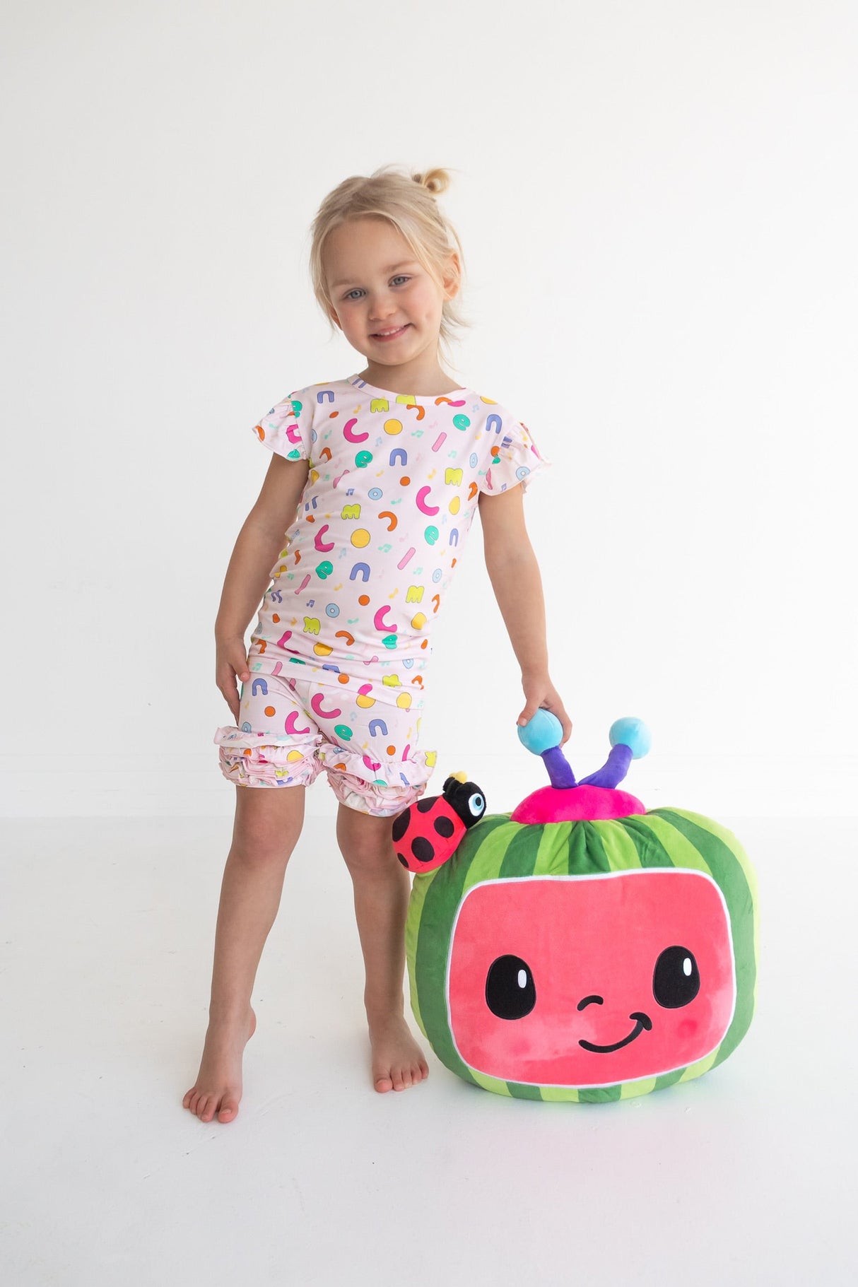 Dream Big Little Co x CoComelon ALPHABET DREAM CAP SEEVE TOP from DREAM BIG LITTLE CO